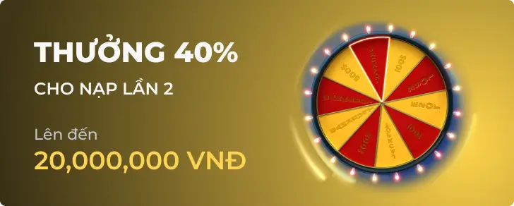 Ưu đãi thưởng 40% cho các lần nạp tiếp theo tại Hitclub Forum